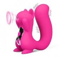 Squirrel 10 Function each end, Clitoral Sucking Massager Silicone PINK